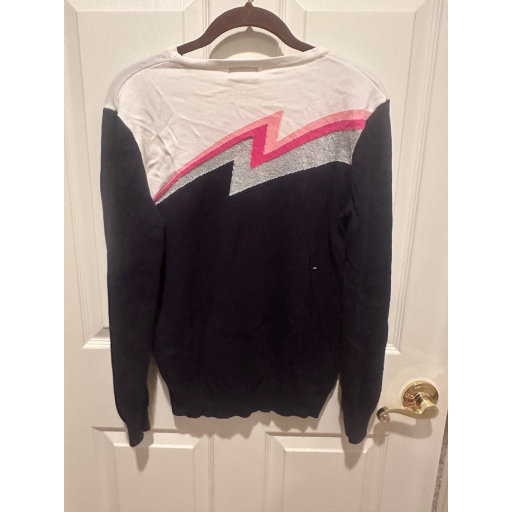 Sugarhill Brighton Sweater Navy White Size 12 - Picture 2 of 3
